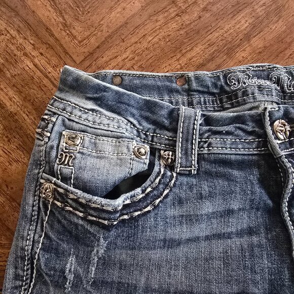 Miss Me Distressed Jeans Women's SZ 29 Boot Cut Inseam 33 - Picture 5 of 16